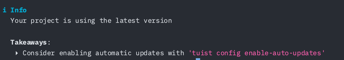 A screenshot of the info alert