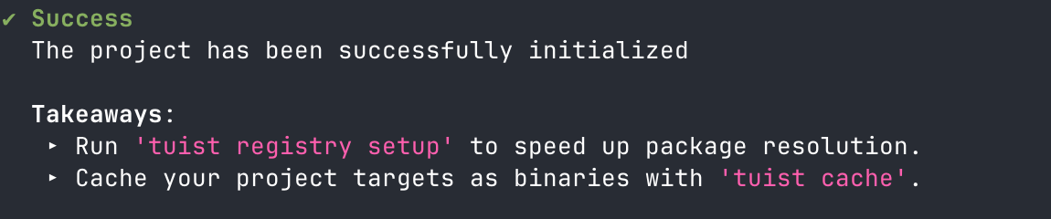 A screenshot of the success alert